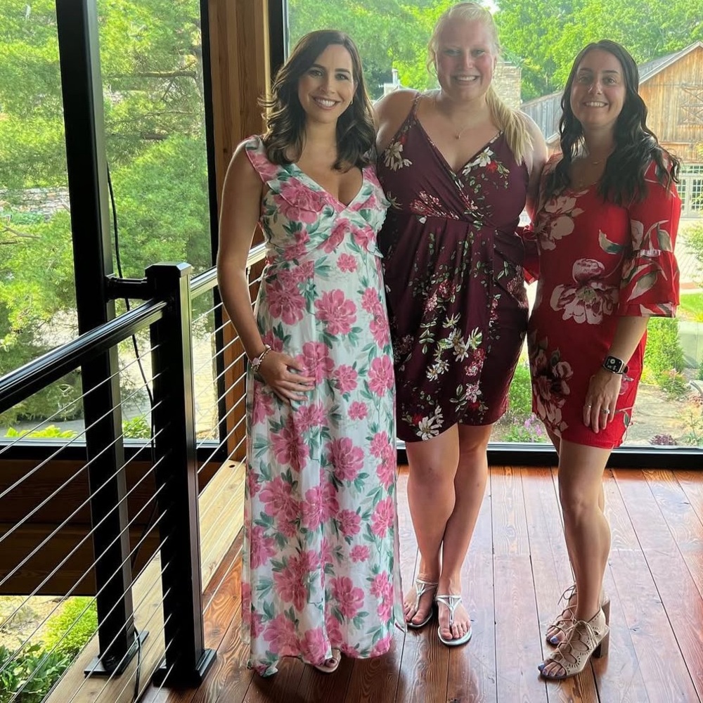 Lulu's Pink and White Floral Maxi Dress